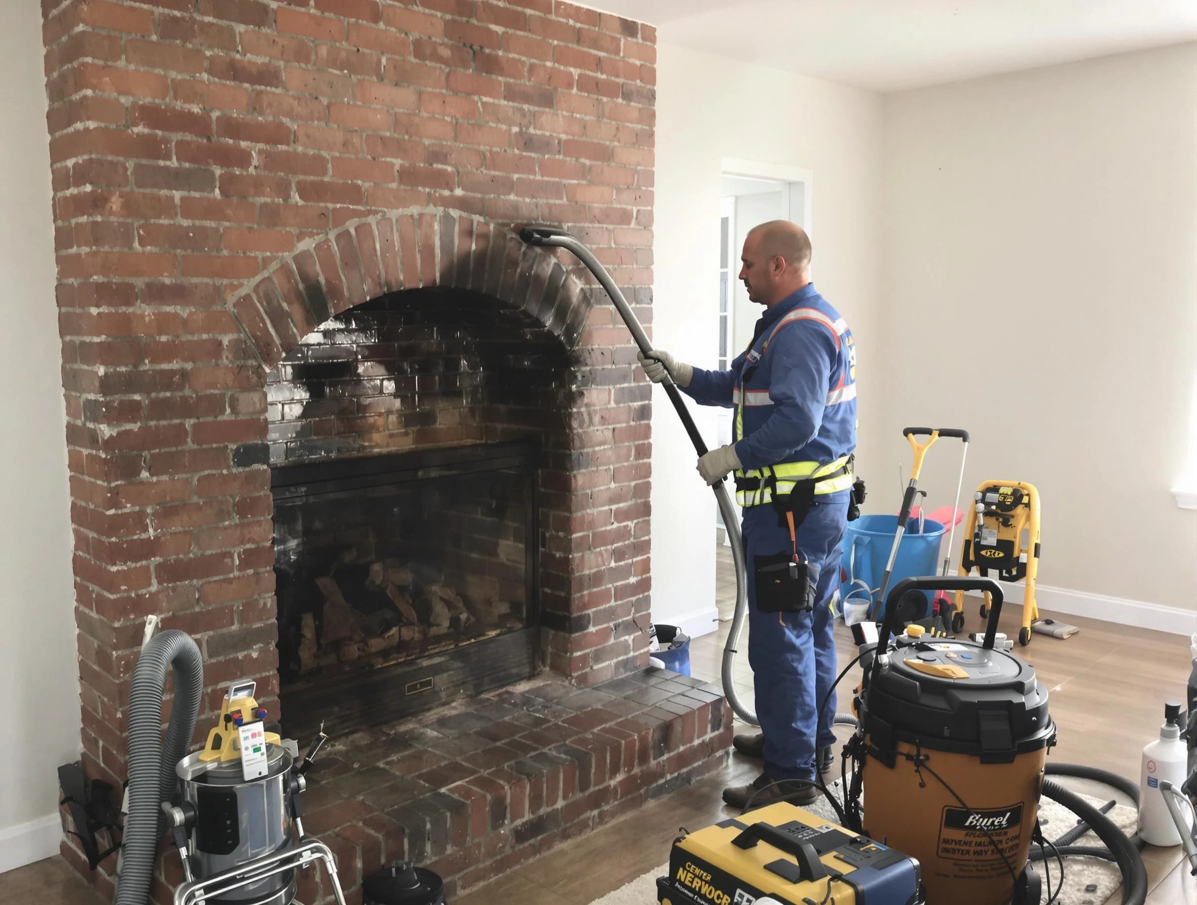 Columbiana Chimney Sweep expert performing detailed chimney sweep in Columbiana, AL