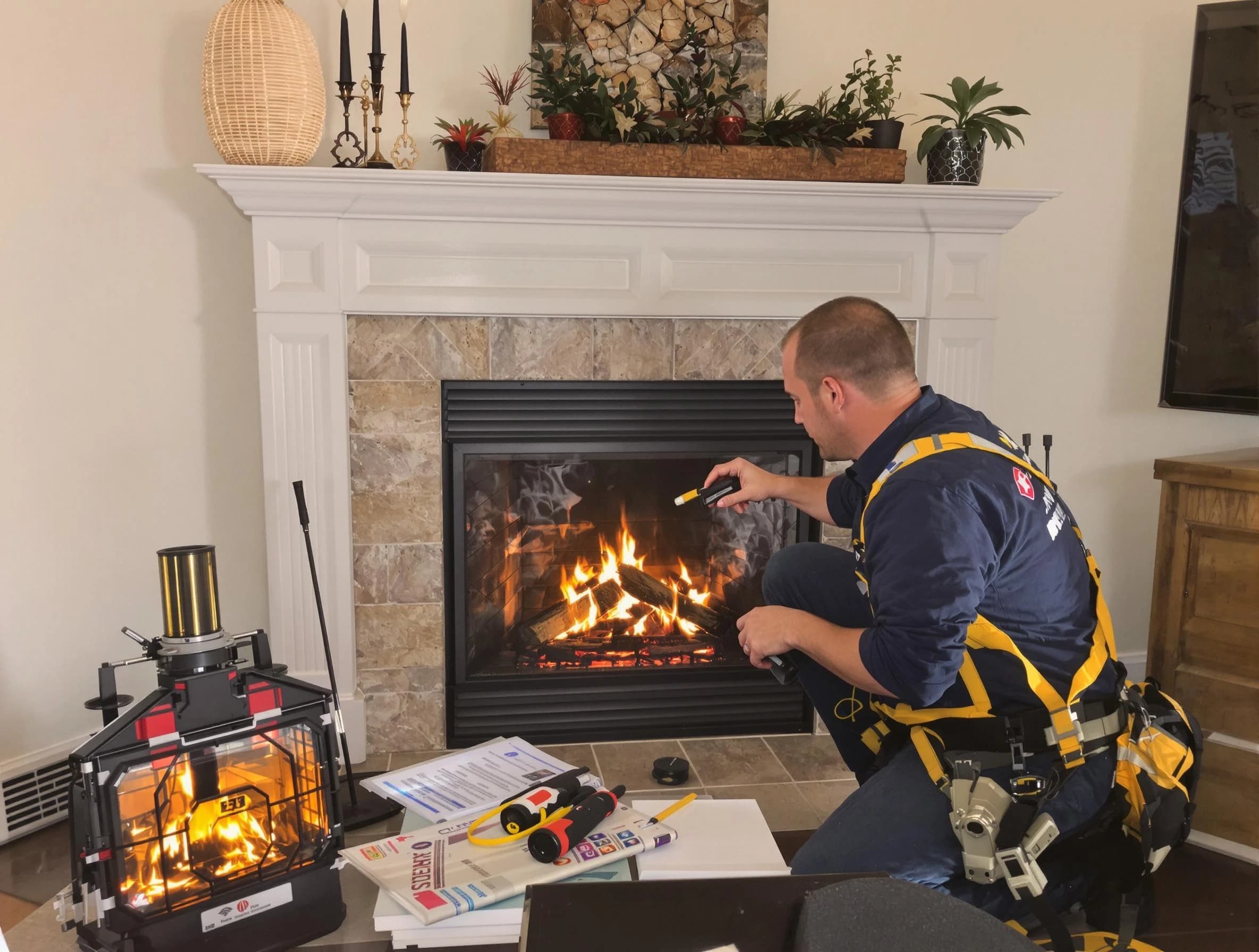 Safety-focused fireplace inspection by Columbiana Chimney Sweep in Columbiana, AL
