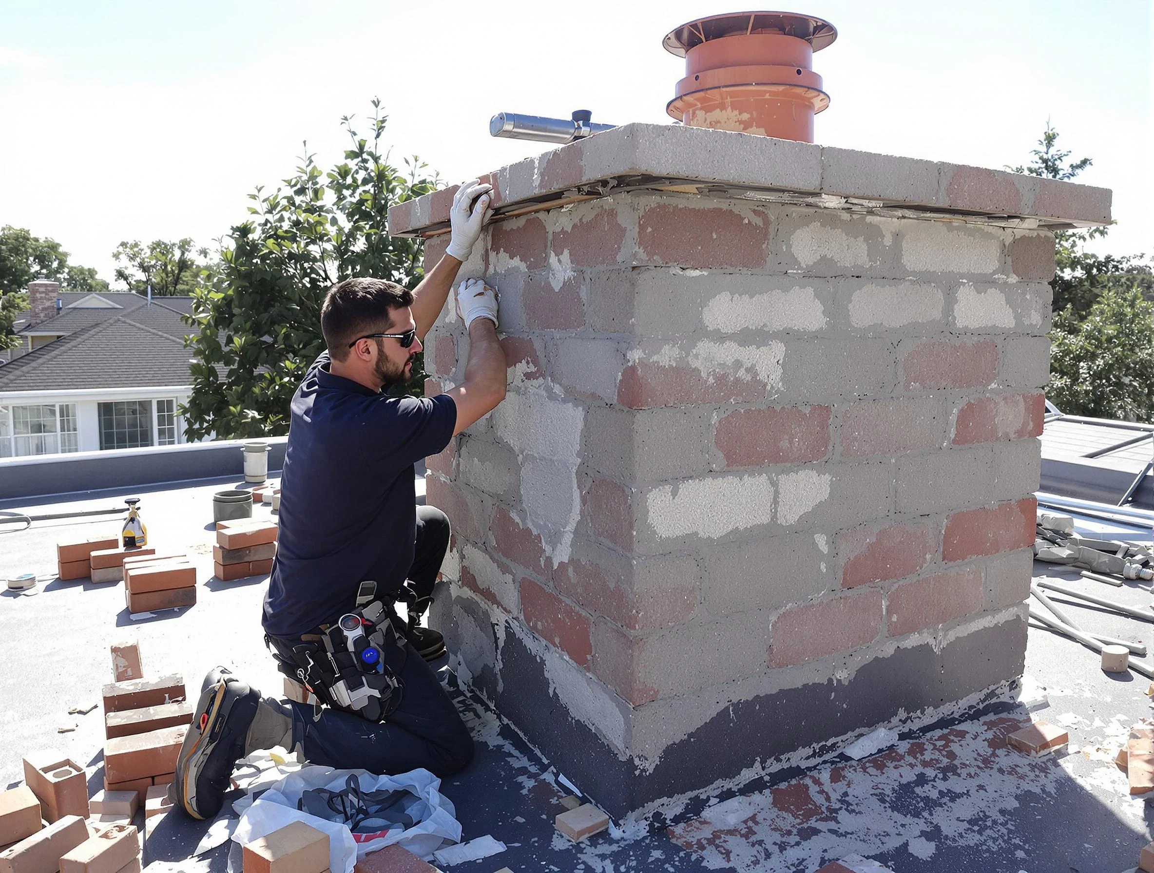 Advanced chimney repair process by Columbiana Chimney Sweep in Columbiana, AL