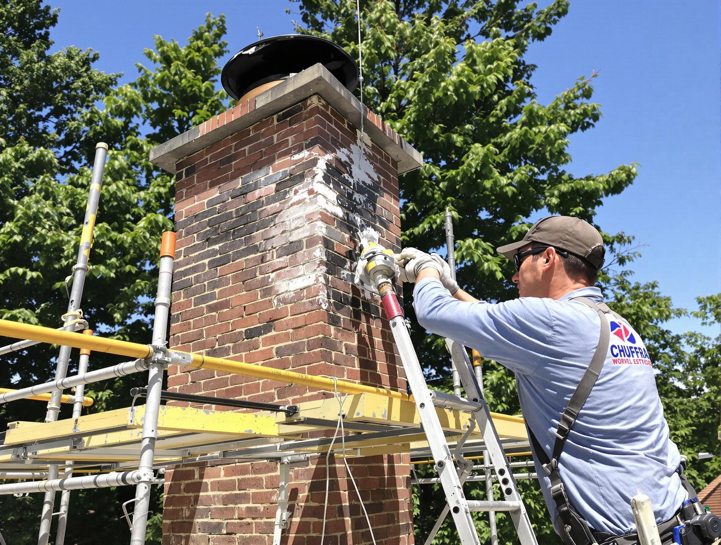 Structural chimney repair by Columbiana Chimney Sweep in Columbiana, AL