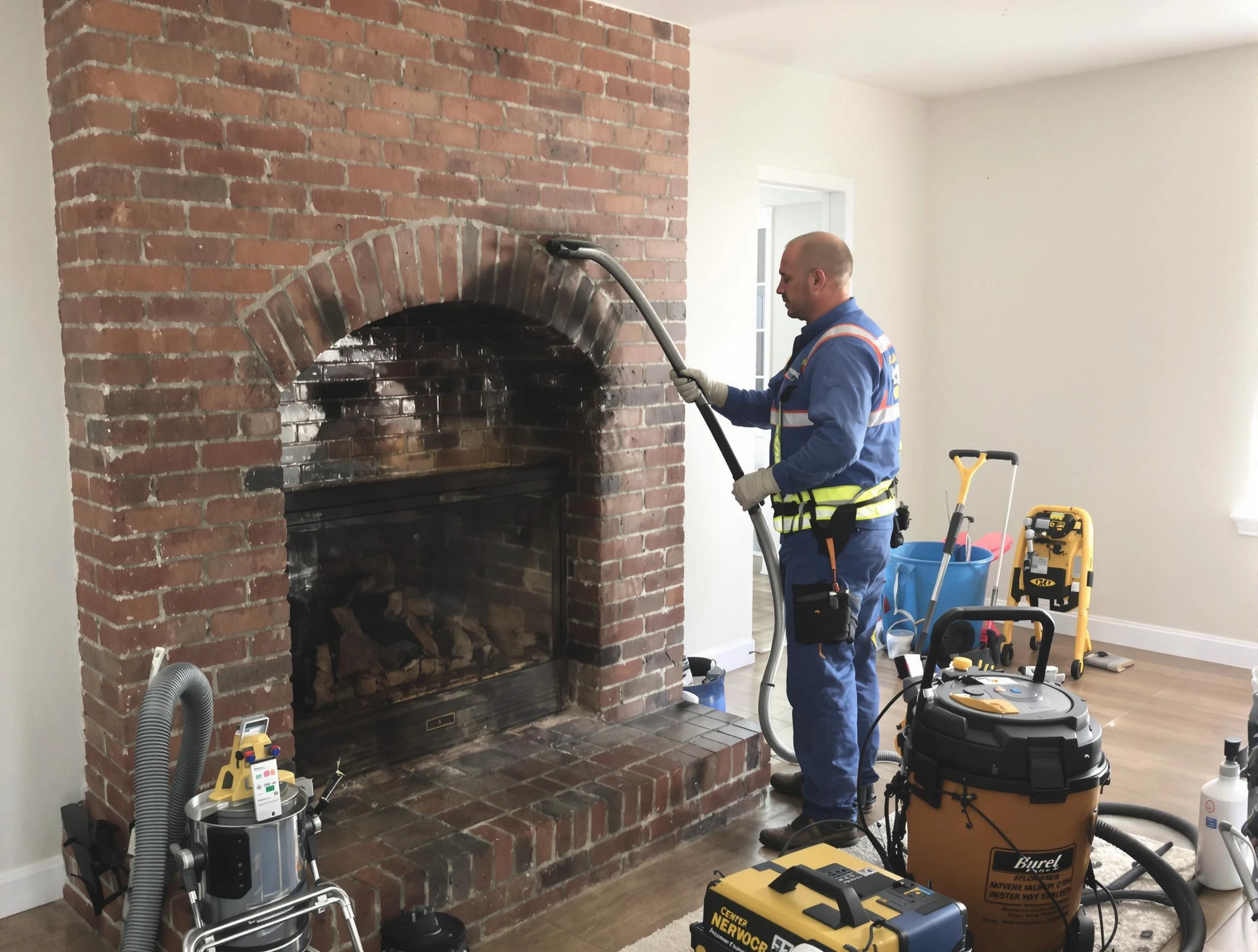 Columbiana Chimney Sweep expert performing detailed chimney sweep in Columbiana, AL